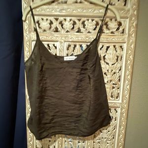Lacausa raw silk camisole size M in black